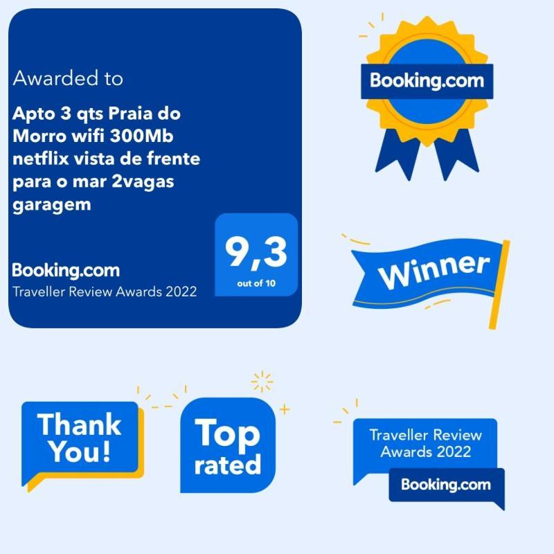Apto 3 Quartos Na Praia Do Morro Com Vista Para O Mar 2 Vagas De Garagem A 1 Rua Da Da Praia Guarapari Luaran gambar